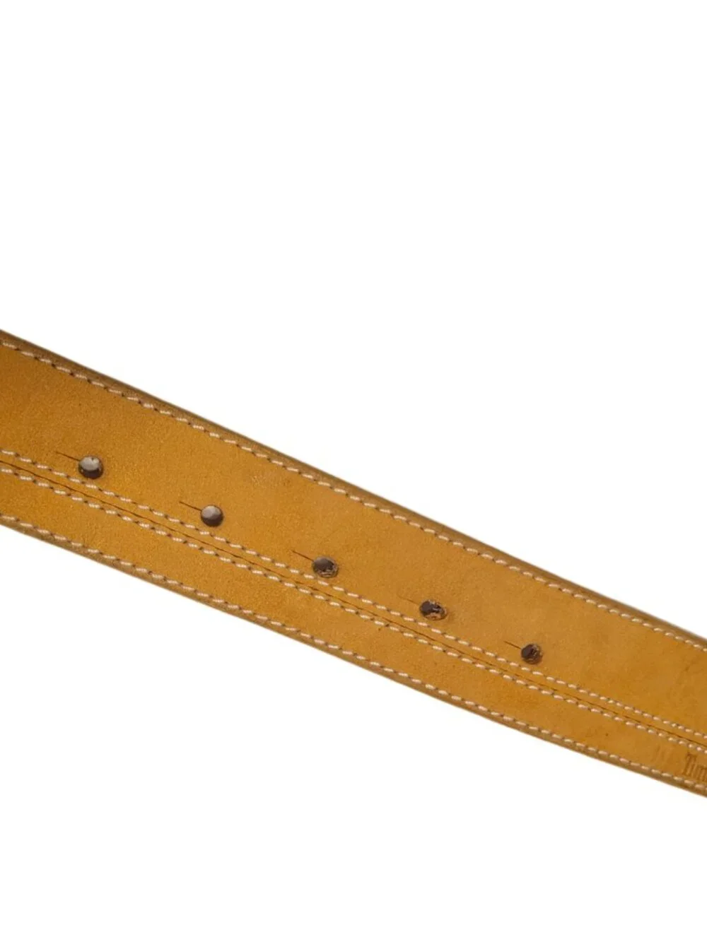 Timberland Spell Out Logo Leather Belt